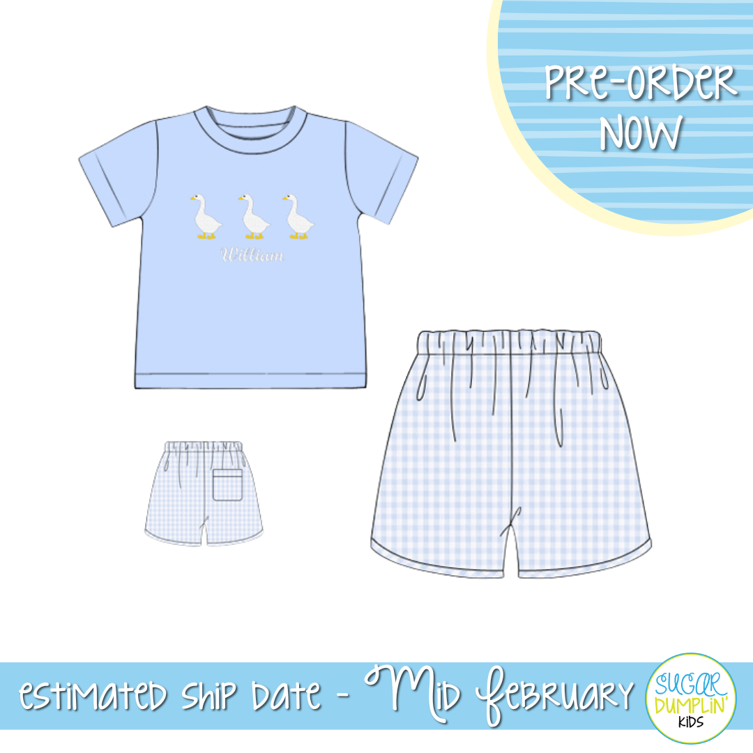 PO110: Silly Goose Boys Short Set