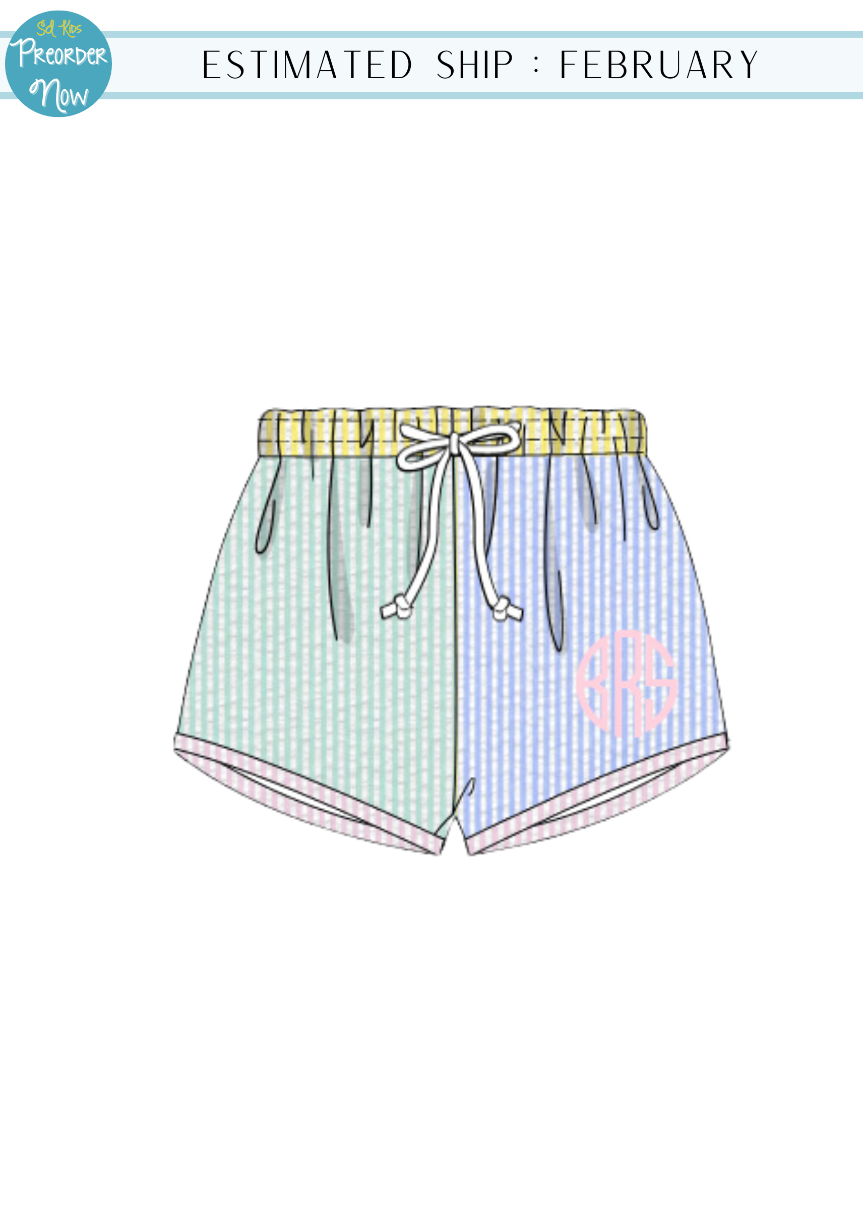 PO100: Seersucker Swimmies Trunks