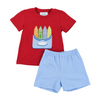 Crayon Box Applique Boy Short Set