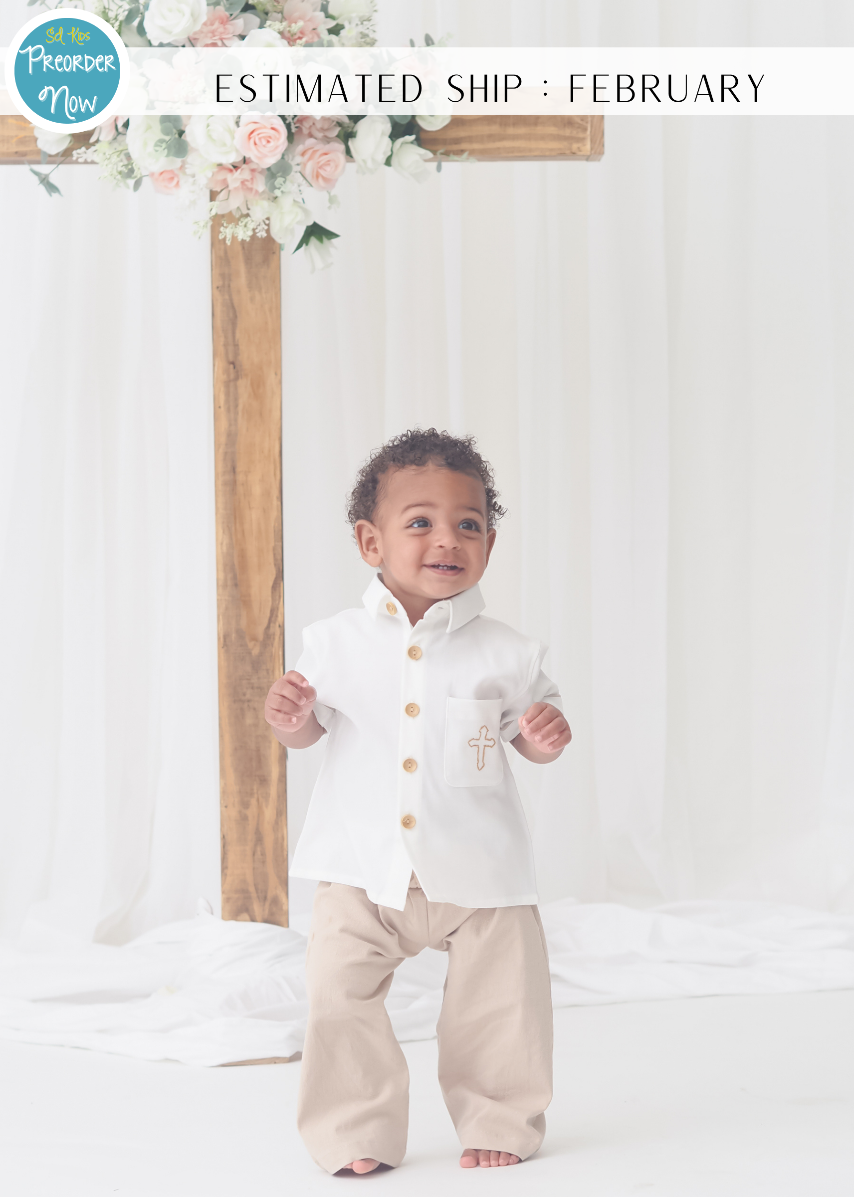 PO100: Linen Cross Boys Pant Set