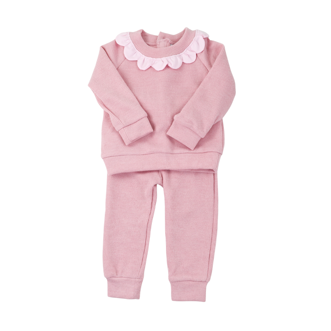 Knit Magnolia All Pink Girls Jogger Set