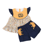 Girls Golden Autumn Short Set