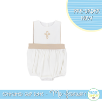 PO110: Linen Cross Boys Bubble