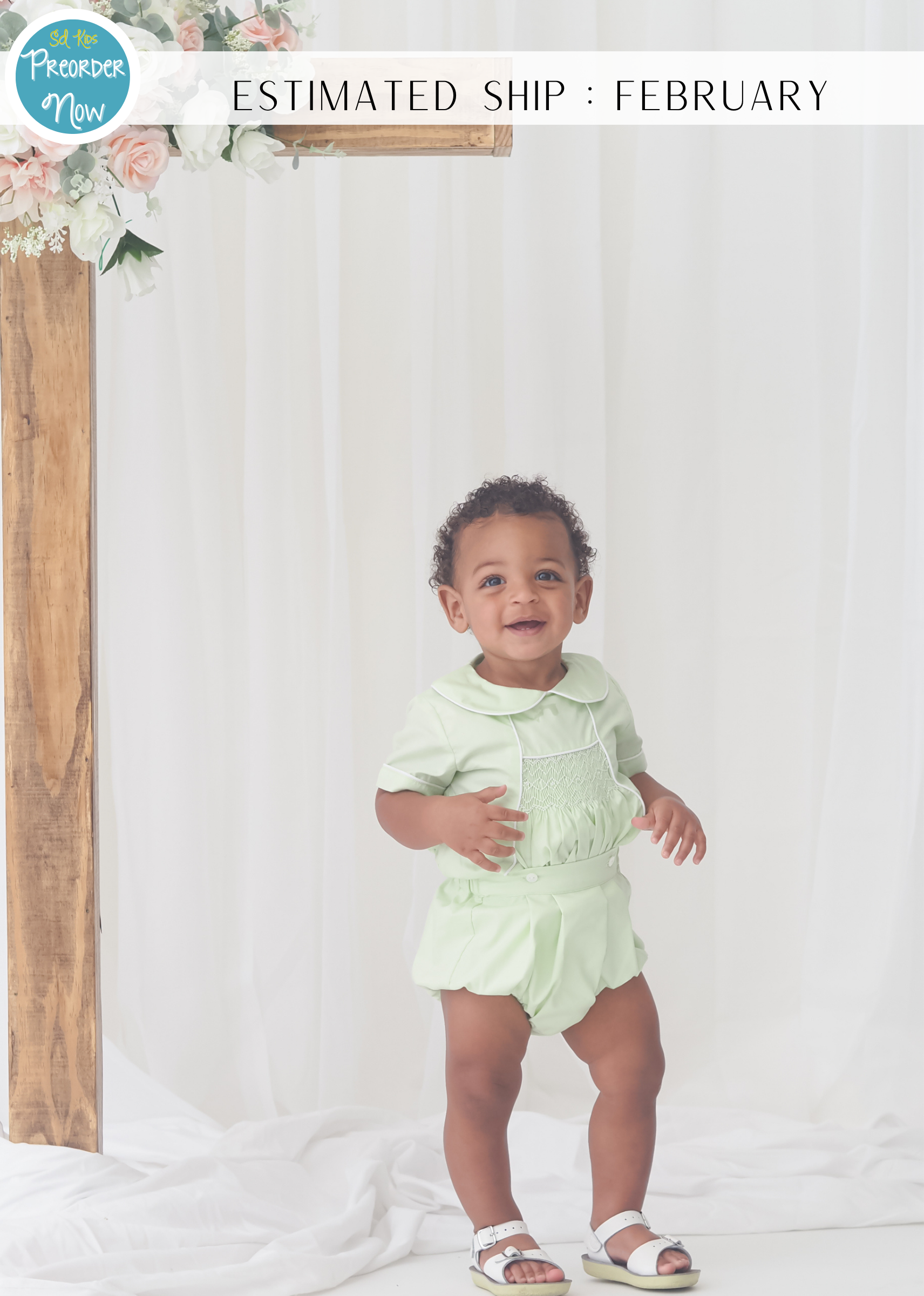 PO100: Elegant Smocked Diaper Set