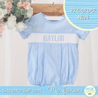 PO110: Spring Name Smock Boys Bubble