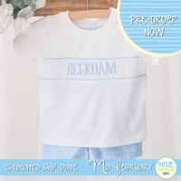 PO110: Spring Name Smock Boys Short Set