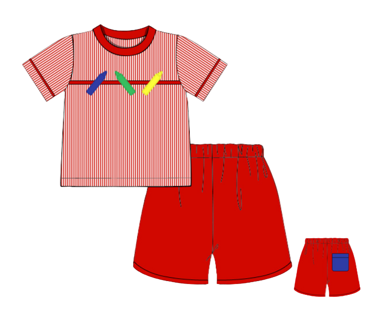 Cute & Colorful Boy Short Set