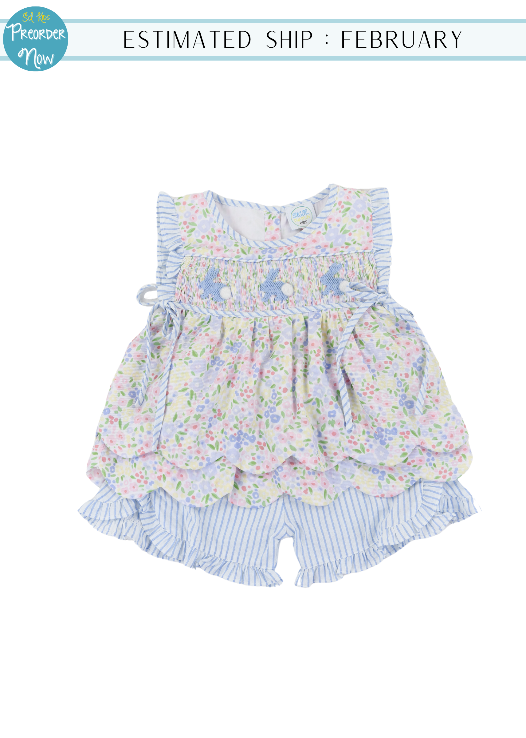 PO100: Cottontails Girls Short Set