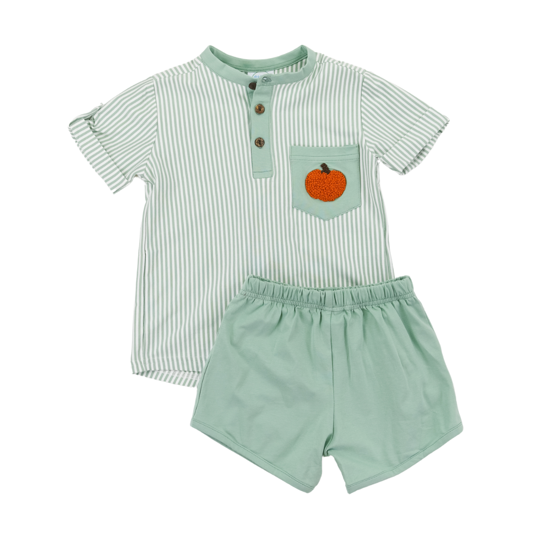 Boys Pumpkin Patch Short Set