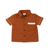 Boys Rust Linen Shirt