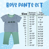 PO97: Bitty Dot Christmas Tree Boys Pants Set