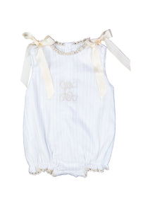 PO110: Linen White Girls Bubble