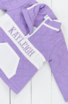 Lavender Quilted Name Embroidered 1/2 Zip