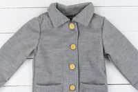 Boys Grey Pea Coat