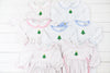 PO97: Bitty Dot Christmas Tree Girls Bubble Short Set