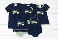 Tractor Appliqué Girl Bloomer Set