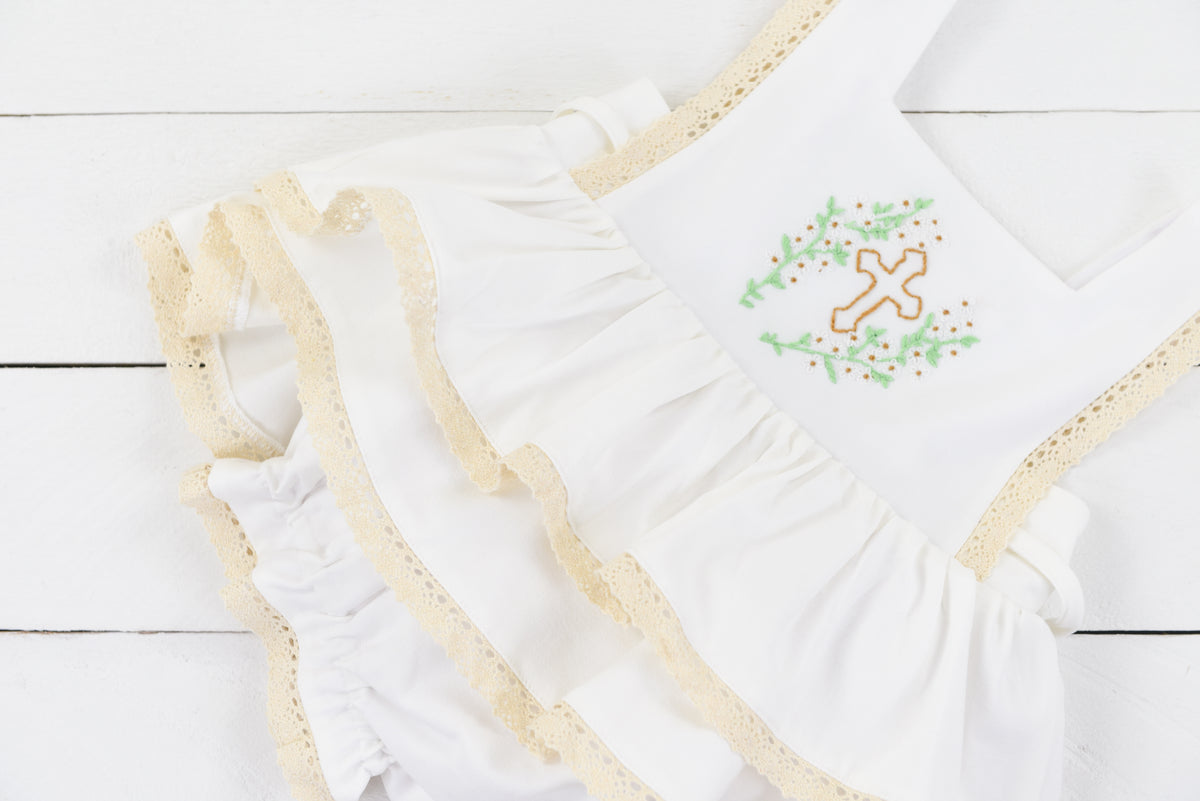 PO100: Linen Cross Bloomer Set