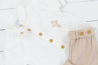 PO100: Linen Cross Boys Pant Set