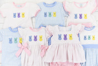 PO100: French Knot Peeps Girls Short Set