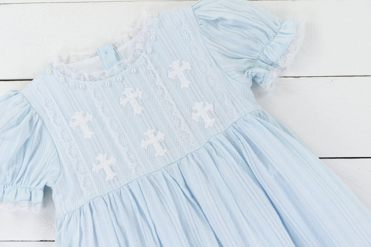 PO100: Embroidered Crosses Dress