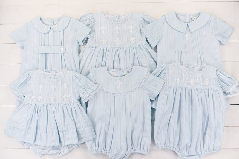 PO100: Embroidered Crosses Girls Bloomer Set