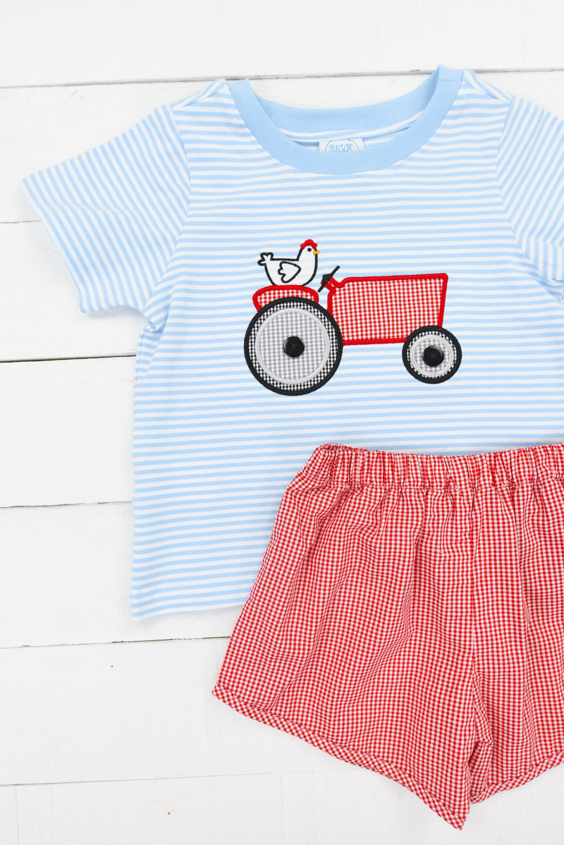 Boys Little Red Tractor Short Set
