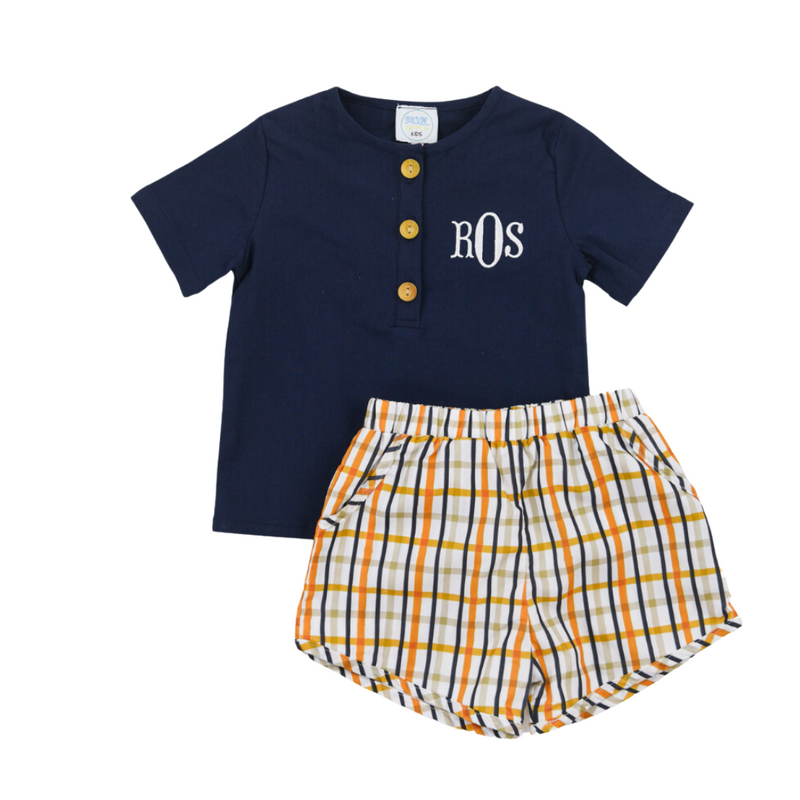 Boys Golden Autumn Short Set