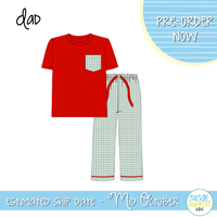 PO97: Green Check Dad Two Piece Set