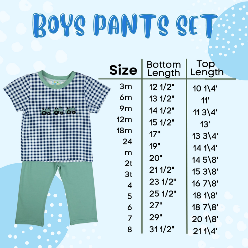 PO97: Applique Santa Boys Pants Set