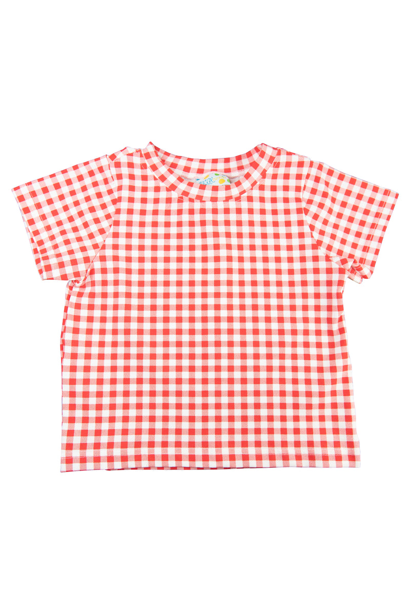 Boys Red Gingham Shirt Only