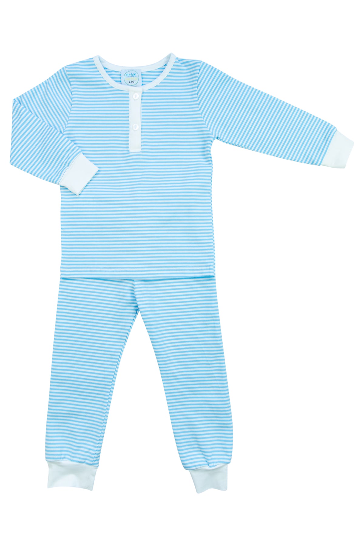 Boys Blue Stripe PJ Pants Set