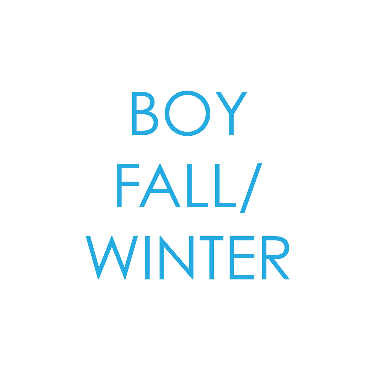 BOY FALL/WINTER