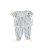 Olive and Ivory Blooms Girl Pants Set