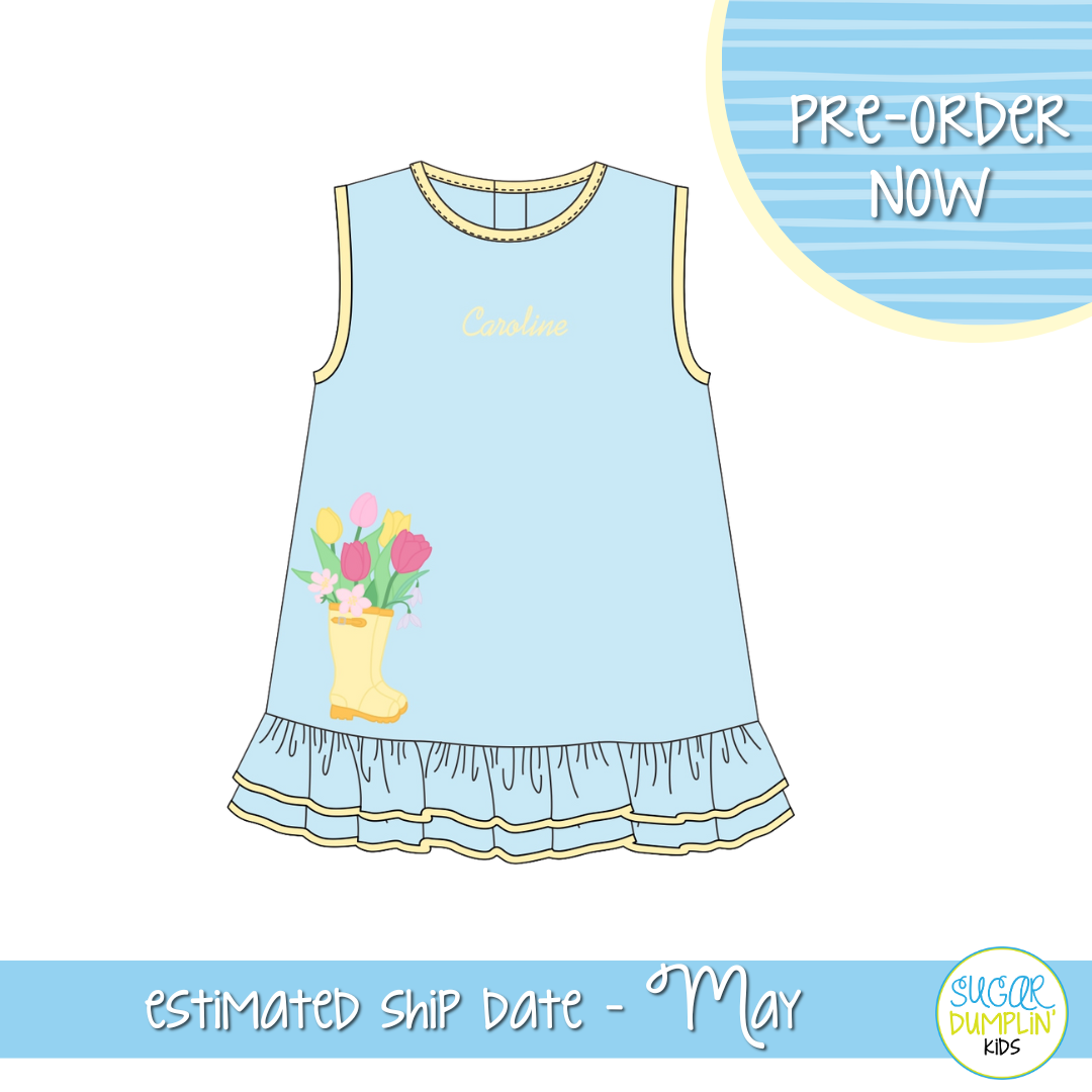 PO111: April Showers Collection Girls Dress