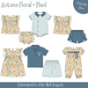 PO106: Autumn Floral and Plaid Boy Short Set