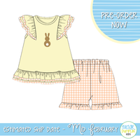 PO110: Bunny Tails Girls Short Set