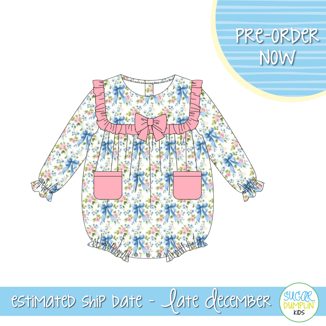 PO109: Bows and Blues Girls Bubble