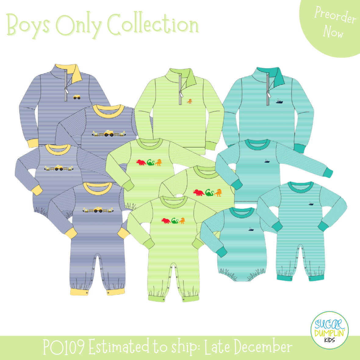 PO109: Fishing Boat Long Romper