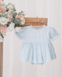 Embroidered Crosses Girls Bloomer Set