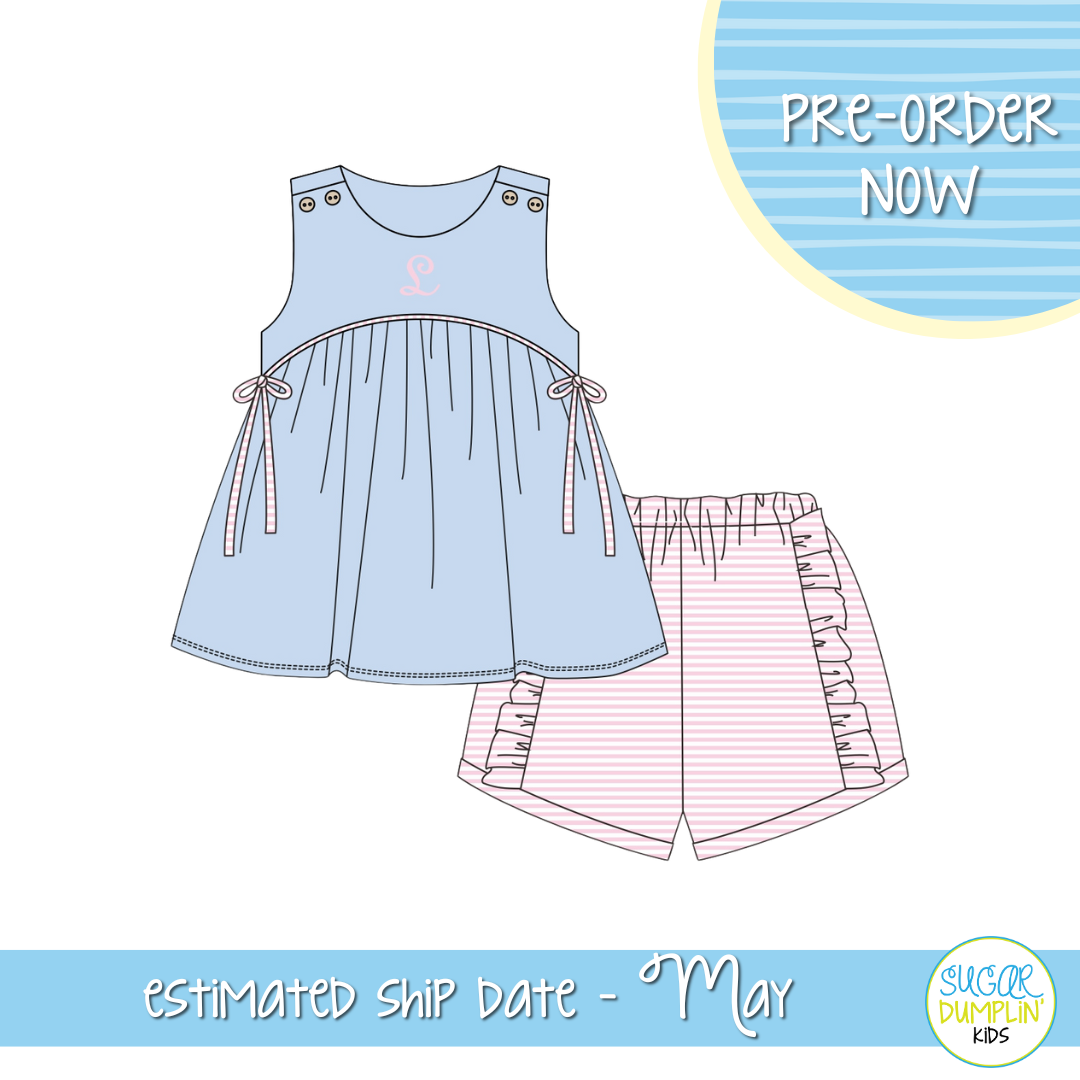 PO111: Playful Pastels Girls Short Set