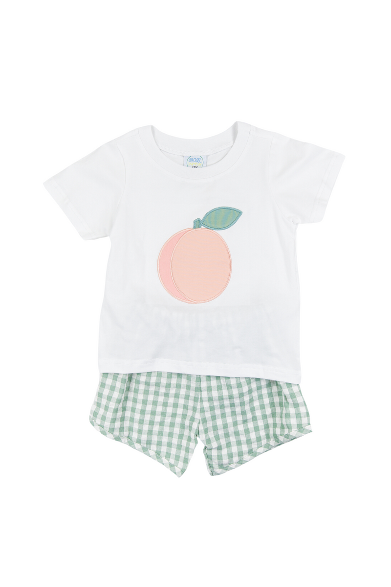 Boys Summer Peach Shorts Set