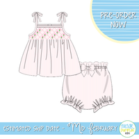 PO110: Pink Petal Girls Bloomer Set