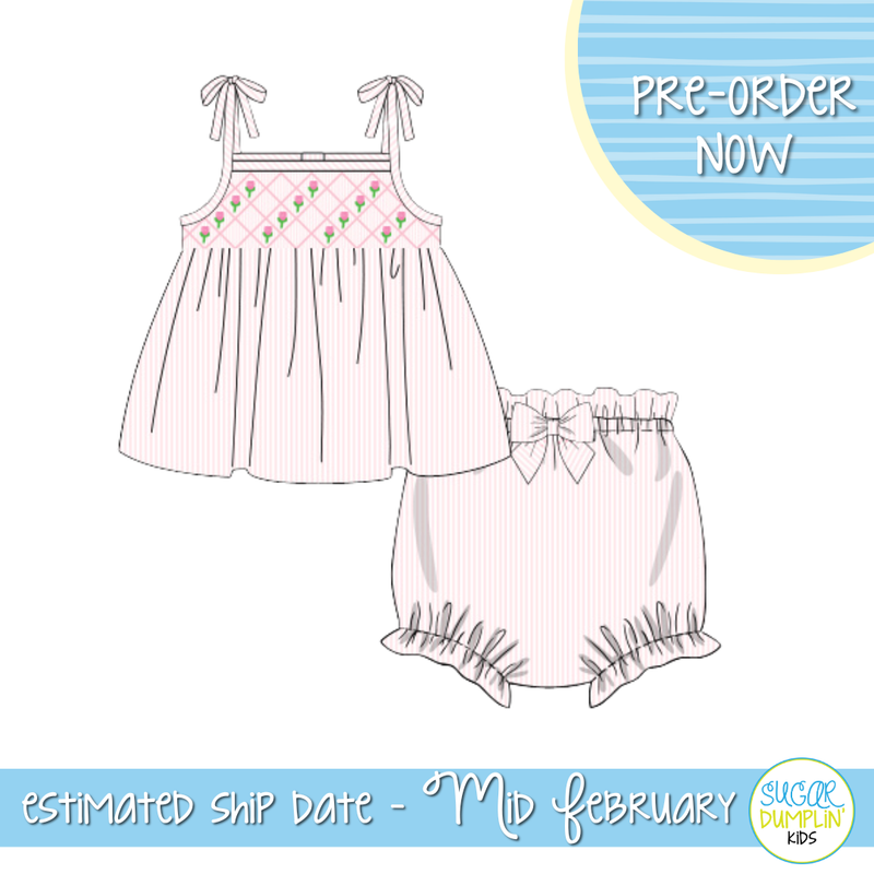 PO110: Pink Petal Girls Bloomer Set