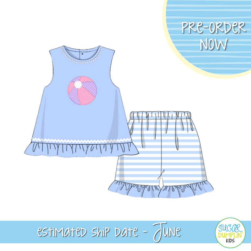 PO103: Beach Ball Fun Girl Short Set