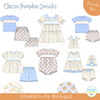 PO106: Classic Pumpkin Name Smock Girl Bubble