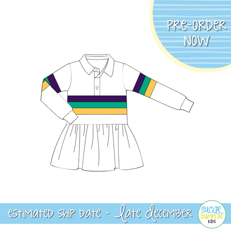 PO109: Mardi Gras Rugby Dress
