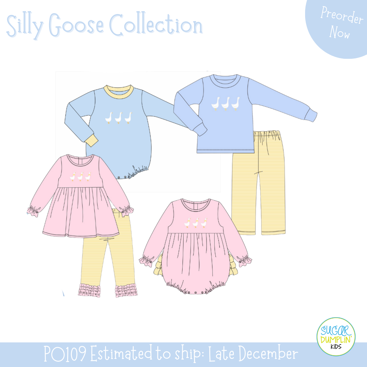 PO109: Silly Goose Girls Pant Set