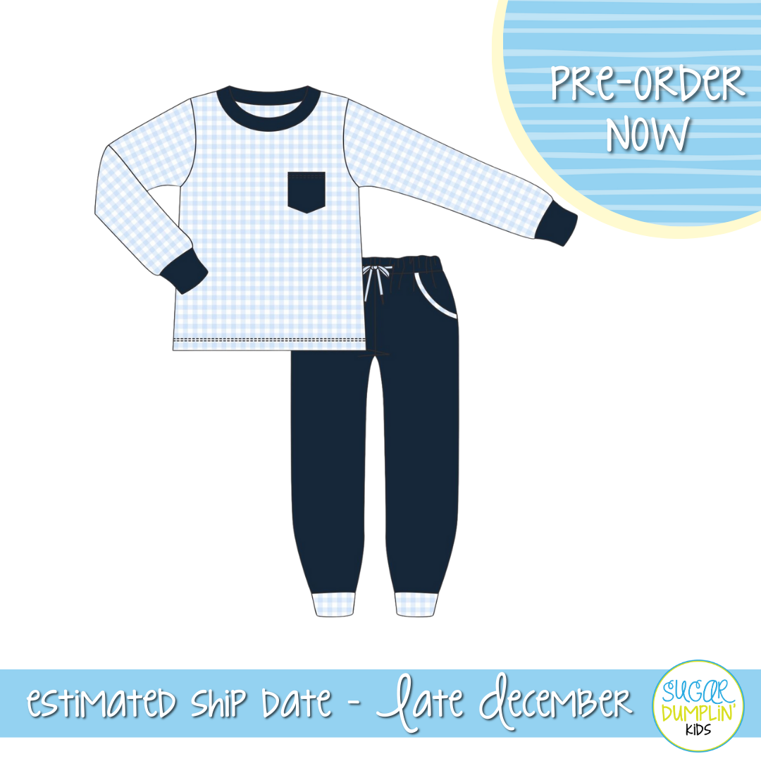PO109: Simple Knit Boys Jogger Set