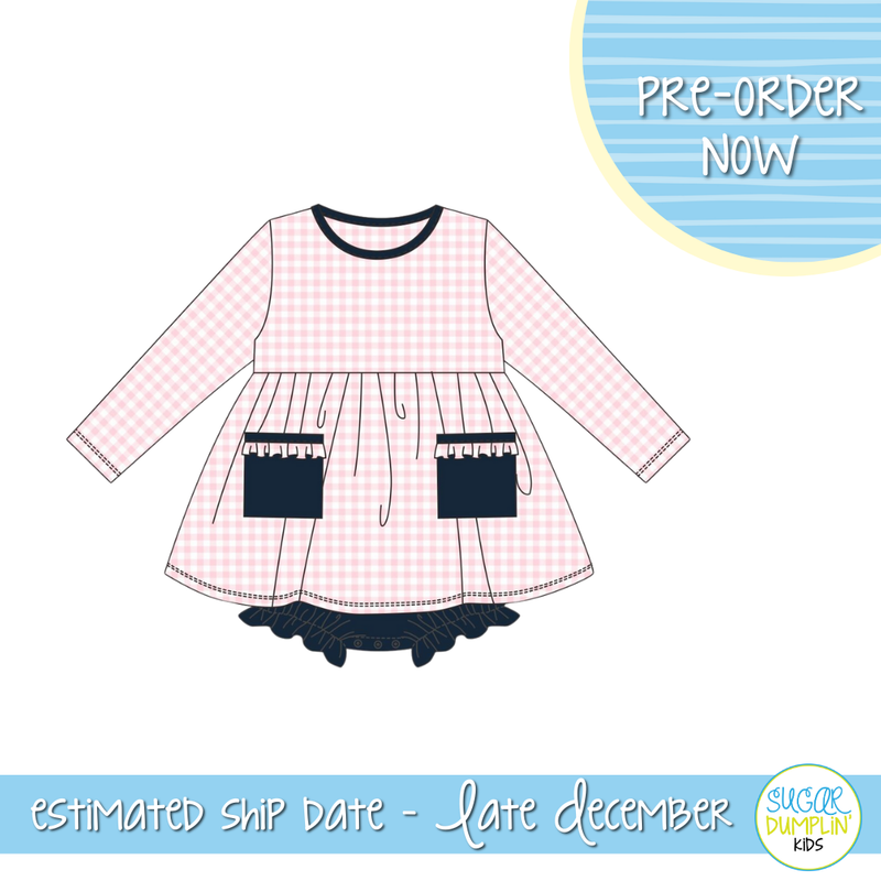 PO109: Simple Knit Girls Skirted Bubble