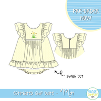 PO111: Darling Daffodil Girls Skirted Bubble